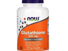 NOW Foods Glutathione cu Armurariu & Alfa Lipoic Acid - 500mg - 60 Capsule